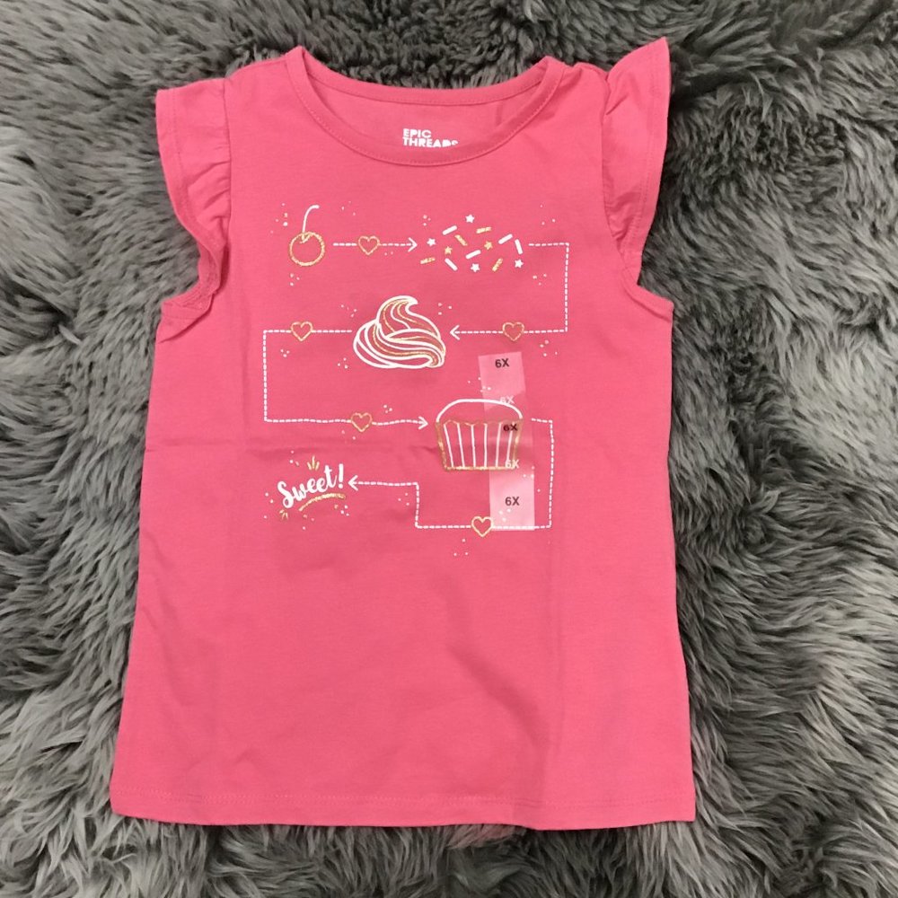 Epic Threads| Girl's T-shirt | Cupcake | Pink | Various Sizes